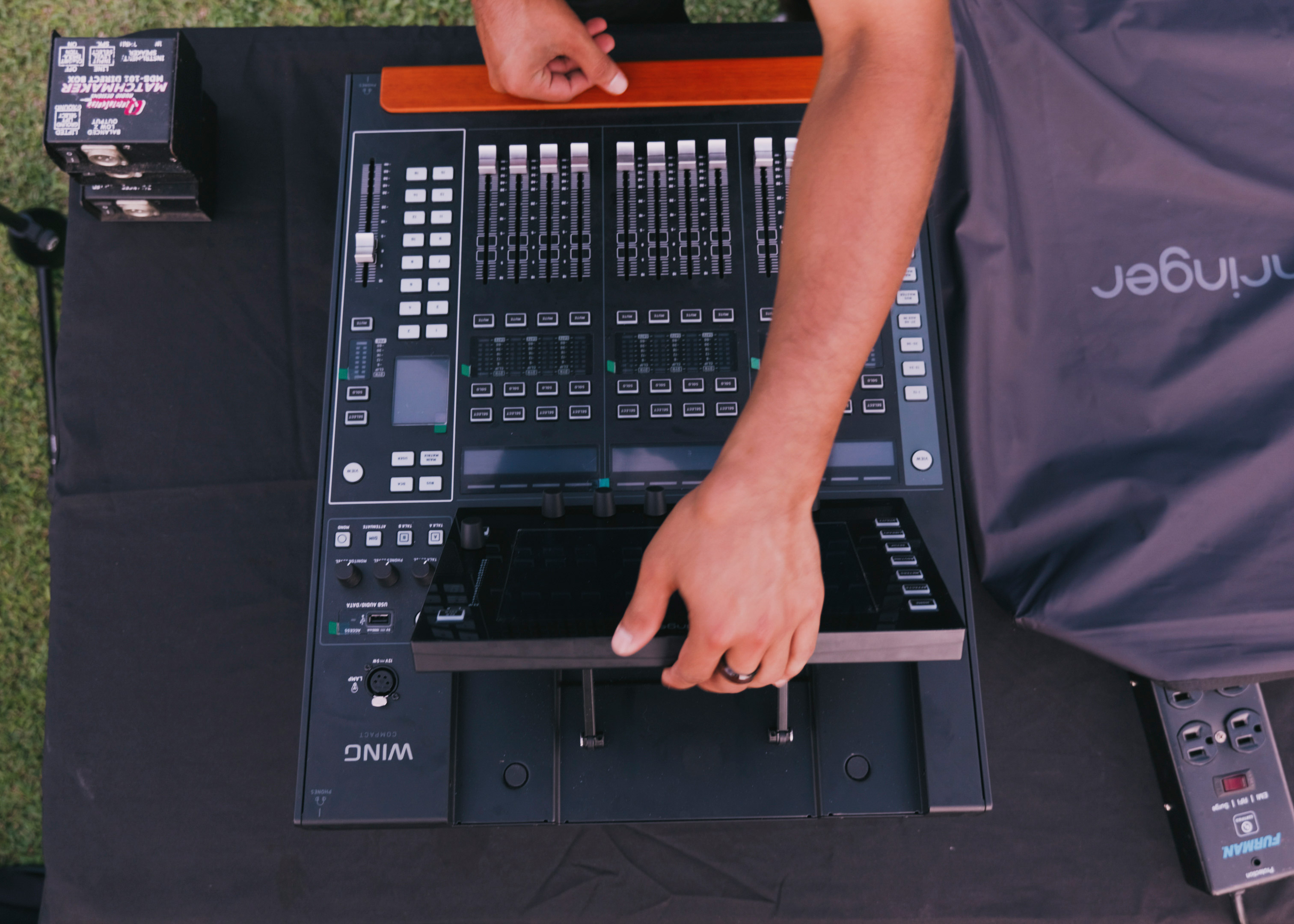 Engineer at the digital mixing console — Audio Specialist Hawaii